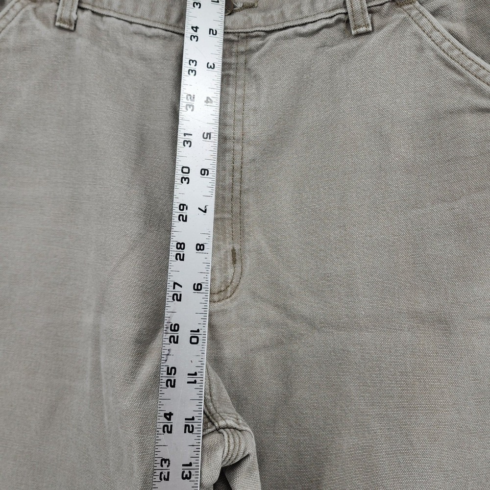 Carhartt 35x34 Tan B11 DES Canvas Work Carpenter Pants Dungaree Fit Heavy Duty - Picture 6 of 8